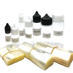200pcs Clear PVC Heat Shrink Wrap Film for 15ml 30ml 50ml 60ml 100ml 120ml Bottle Shrink Film Shrink Seal