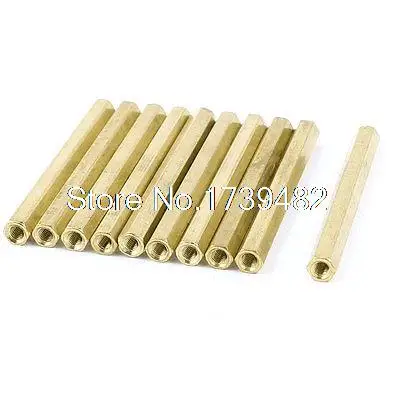 

M3 x 50mm Female/Female Thread Brass Hex Standoff PCB Pillar Spacer 10pcs