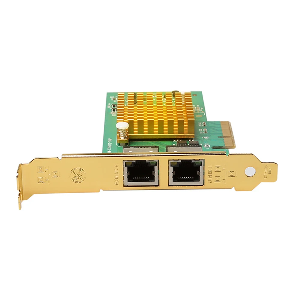 I350 - T2 Network Card PCI - E 2 Ports Gigabit Ethernet Server Nic Original InteI350T2 Chip