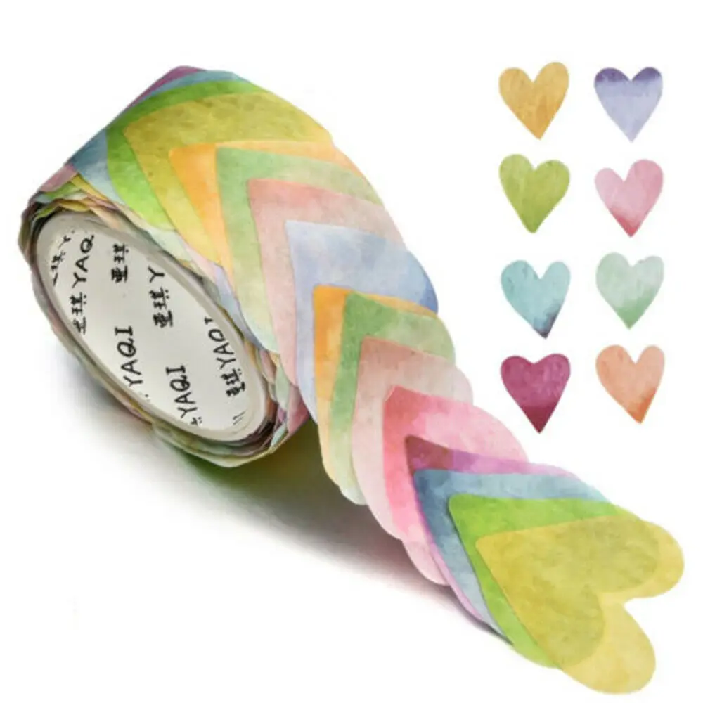 Cinta adhesiva de pétalos, cinta Washi Tape para álbum de recortes, papel adhesivo de flores, 200 piezas por rollo