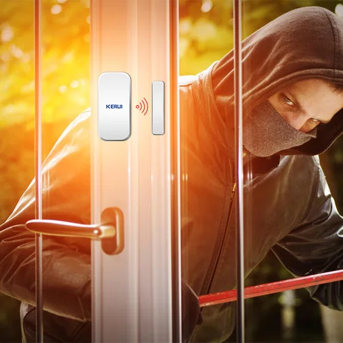 Imagen 2 del producto KERUI inalámbrico 433MHz D025 Sensor de puerta y ventana Detector magnético para W181 W184 W204 sistema de alarma de seguridad para el hogar antirrobo