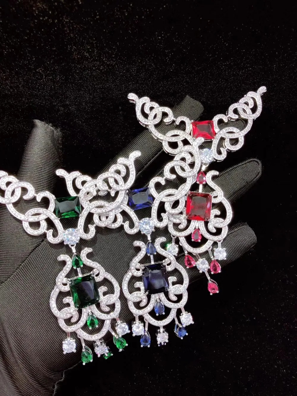 Women's High Quality Golden plated Paved CZ Necklace Bracelet Connectors Cubic Zirconia DIY Jewellery Making