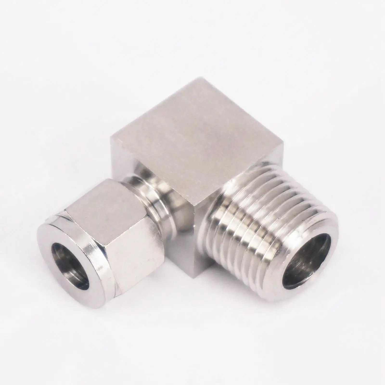 

Fit Tube O/D 10mm -1/2" BSPT Elbow 304 Stainless Steel Ferrule Pneumatic Air Compression Fitting