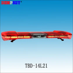 TBD-14L21 LED emergency warning light bar with 100W speaker,DC12V /24V Red LED super bright warning lights,police/fire light bar