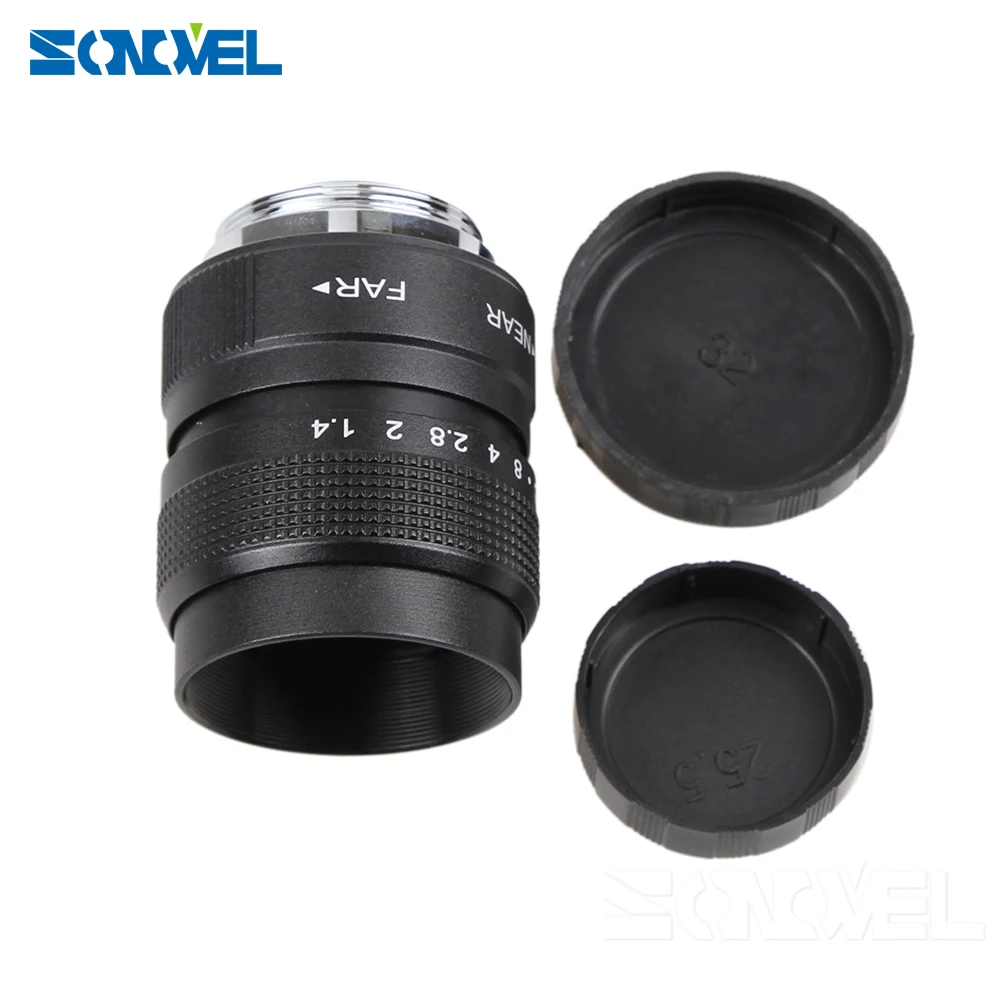 Fujian 25mm CCTV Camera Lens TV Movie Fixed Focus F1.4 C Mount for Sony NEX-3 C3 F3 5 5N 5R 5T 6 7 VG20 VG30 V900 Mirrorless