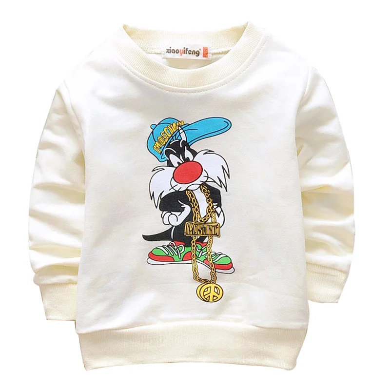 

2018 Spring cotton cute cartoon 4 colors long-sleeved children t shirt 0-3 year baby t-shirts for boys girls