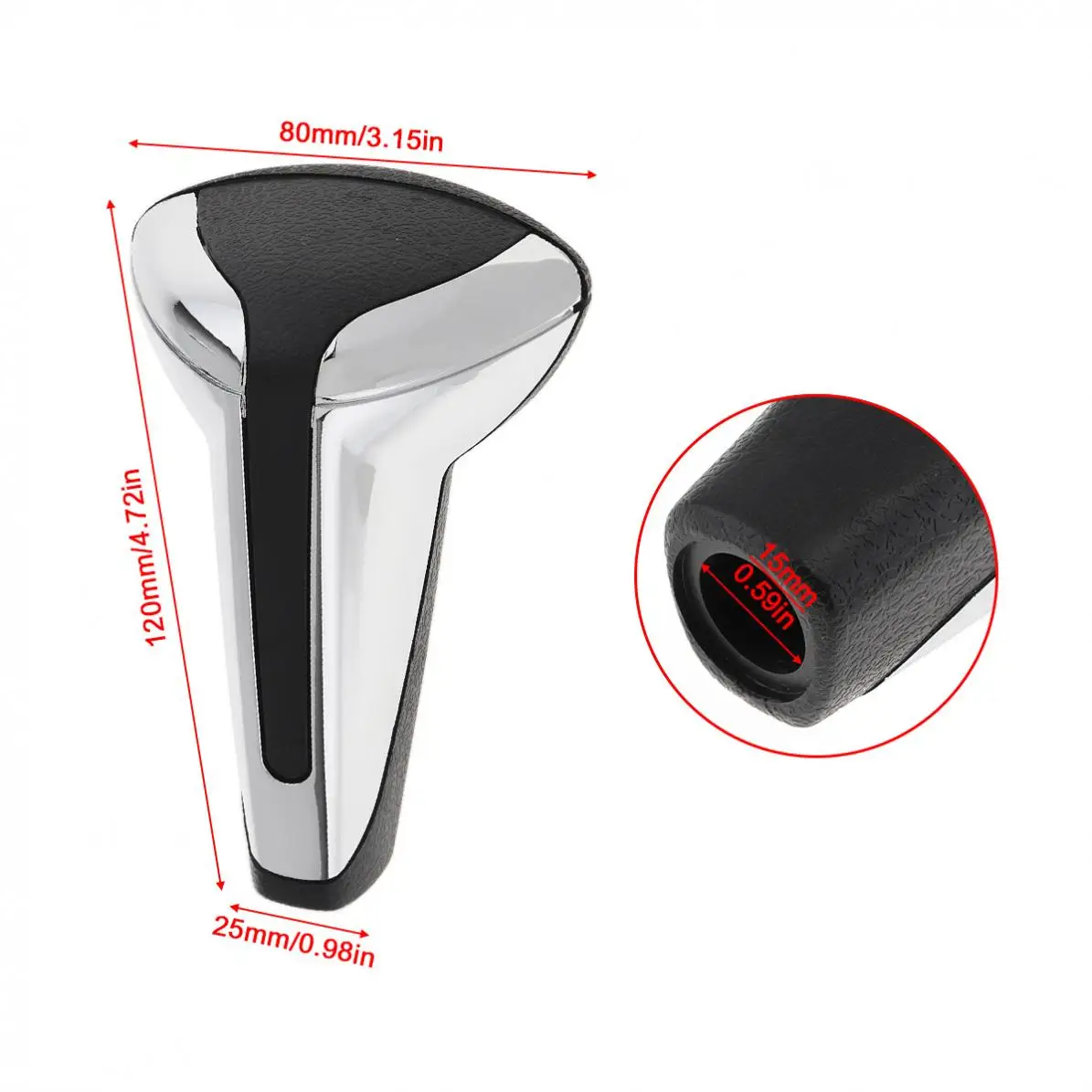 ABS Plastic Silvery Car Automatic Transmission Gear Shift Shifter Lever Knob Fit for Peugeot 307 / Citroen C4 Sega