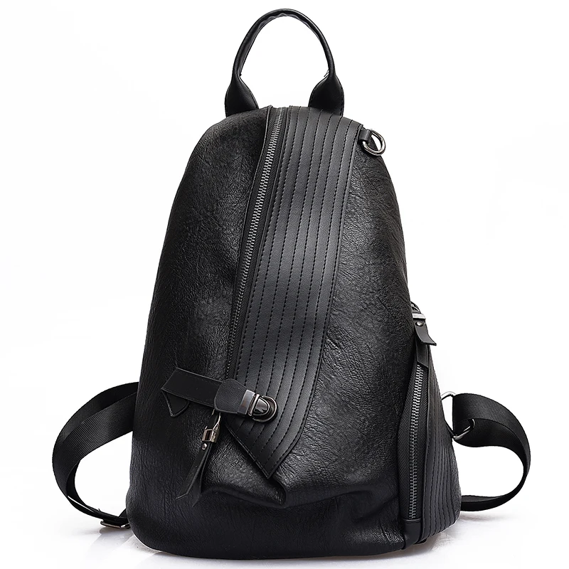 Women\'s Backpacks Fashion Women 2022 Bag PU Leather Backpack Female Solid Coffee Color Gift Backpack Schoolbag For Girls 457