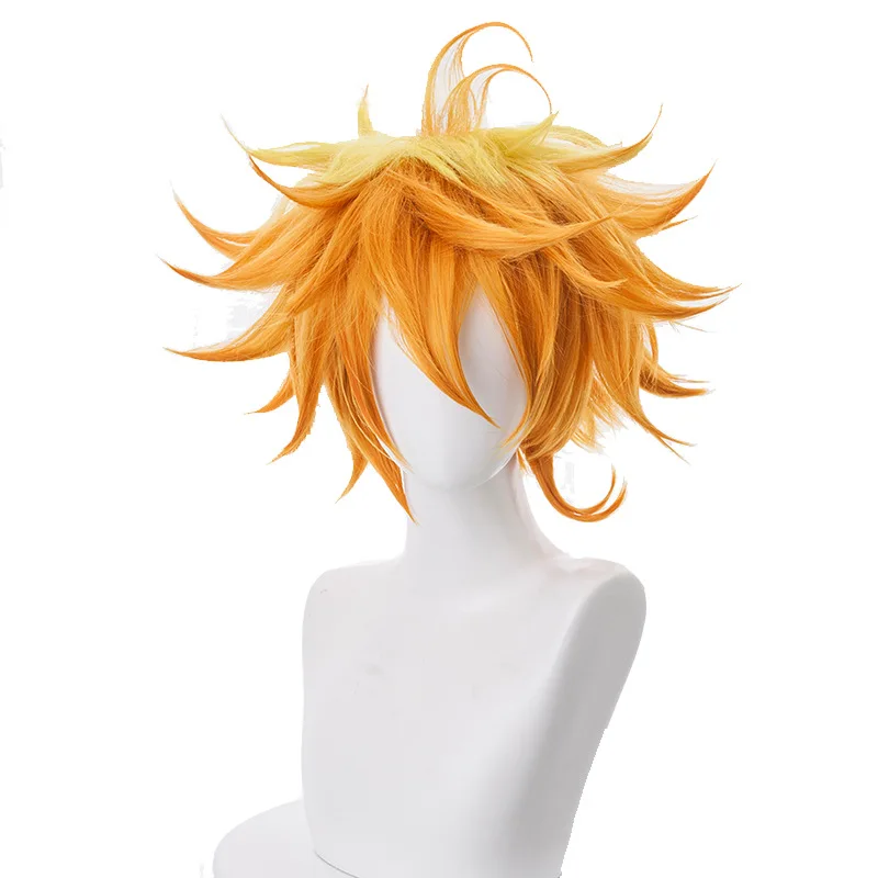 2019 Emma Cosplay Wig Anime Yakusoku no Neverland Women Orange Cosplay Wig 63194 The Promised Neverland Emma Cosplay