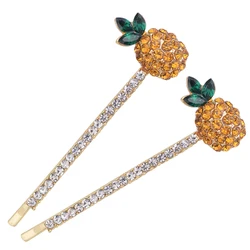 EASYA Simple Fashion Crystal Rhinestone Pineapple Hairgrips Hair Accessories Women Girls Fruit Pineapple Hairpins Headwear