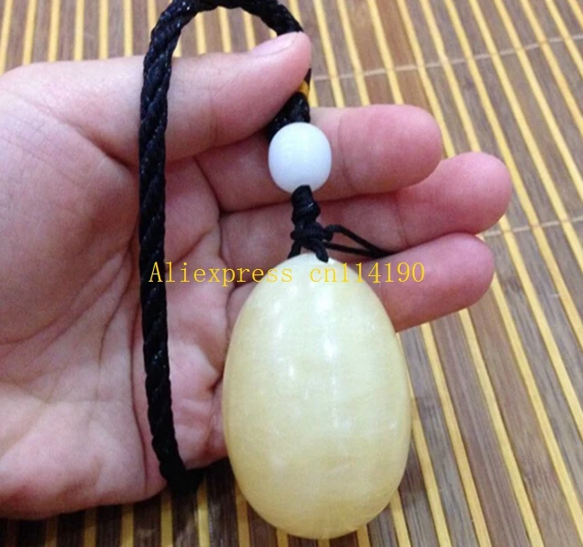 50*35mm Drilled natural Marble m topaz jade egg yoni egg For kegel exercise Body Massage care tools