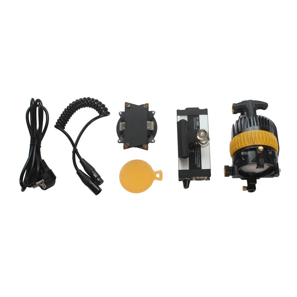 FW-500D 50W Mini Portable LED Fresnel Spot Lumière Vidéo Continue pour Film Caméra Vidéo Studio