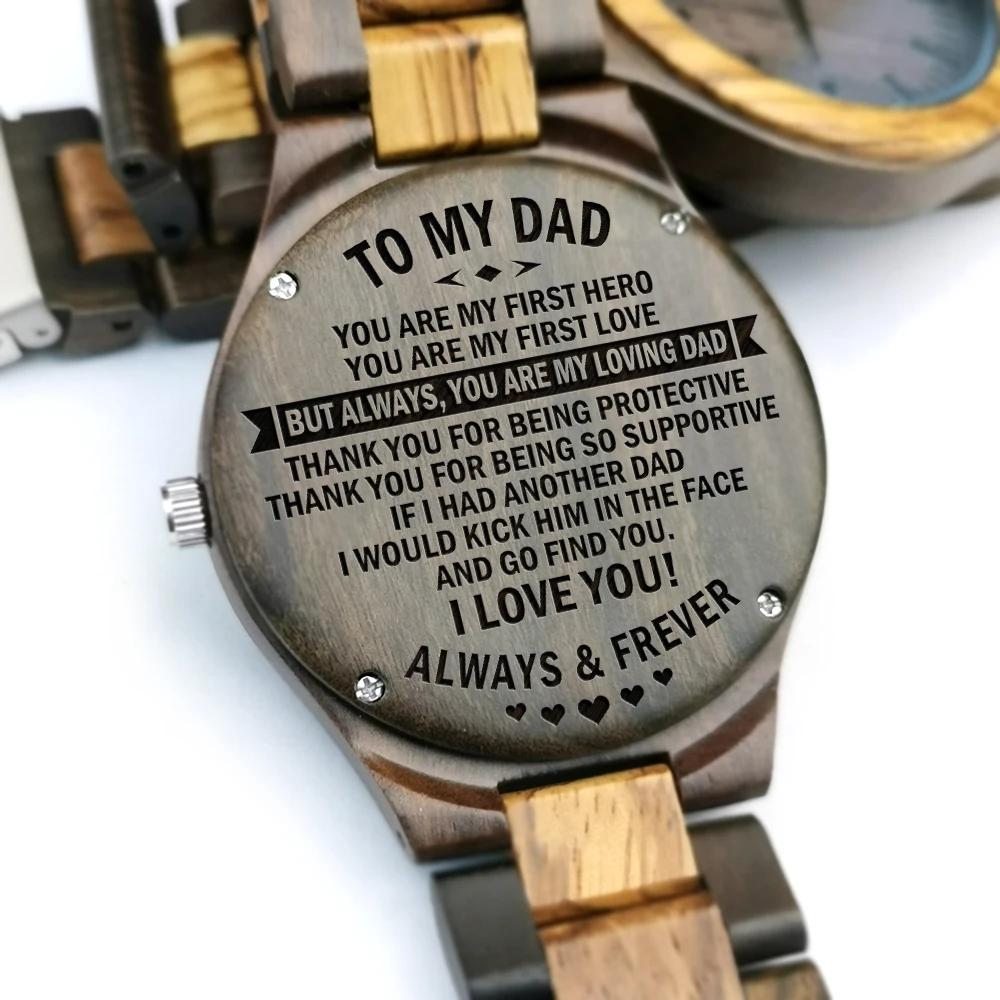 

I KNOW YOU CAN BE - ENGRAVED WOODEN WATCH FOR DAD,WOOD GIFTS,BIRTHDAY GIFT,PERSONALIZED WATCHES,WRIST WATCH