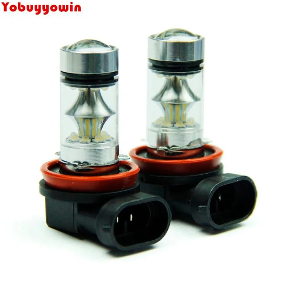 H8 H11 100 W ampoule lampe Brouillard voiture LED DRL conduite Lampe 12 V 24 V 6000 K