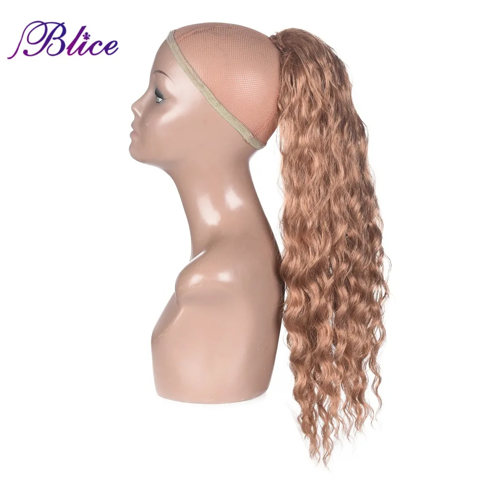 Blice 20-24 pollici estensioni coda di cavallo capelli ricci Alita sintetici resistenti al calore con due pettini in plastica tutti i colori disponibili