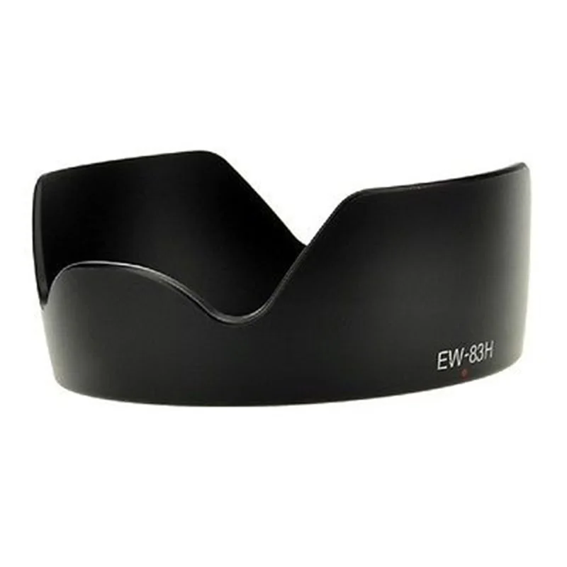 เลนส์กล้องถ่ายรูป EW-83H 77มม. ฮูดเลนส์กล้องถ่ายรูปสำหรับ Canon LEN Hood EOS EF 24-105มม. f/ 4L เป็นตัวกรองสีดำ USM