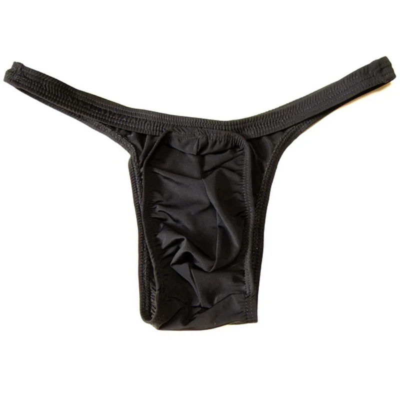 Ropa interior sexy gay para hombres, Tanga de nailon Delgado, Spandex, Micro Tanga elástico de cuerda Simple, suspensorio en T