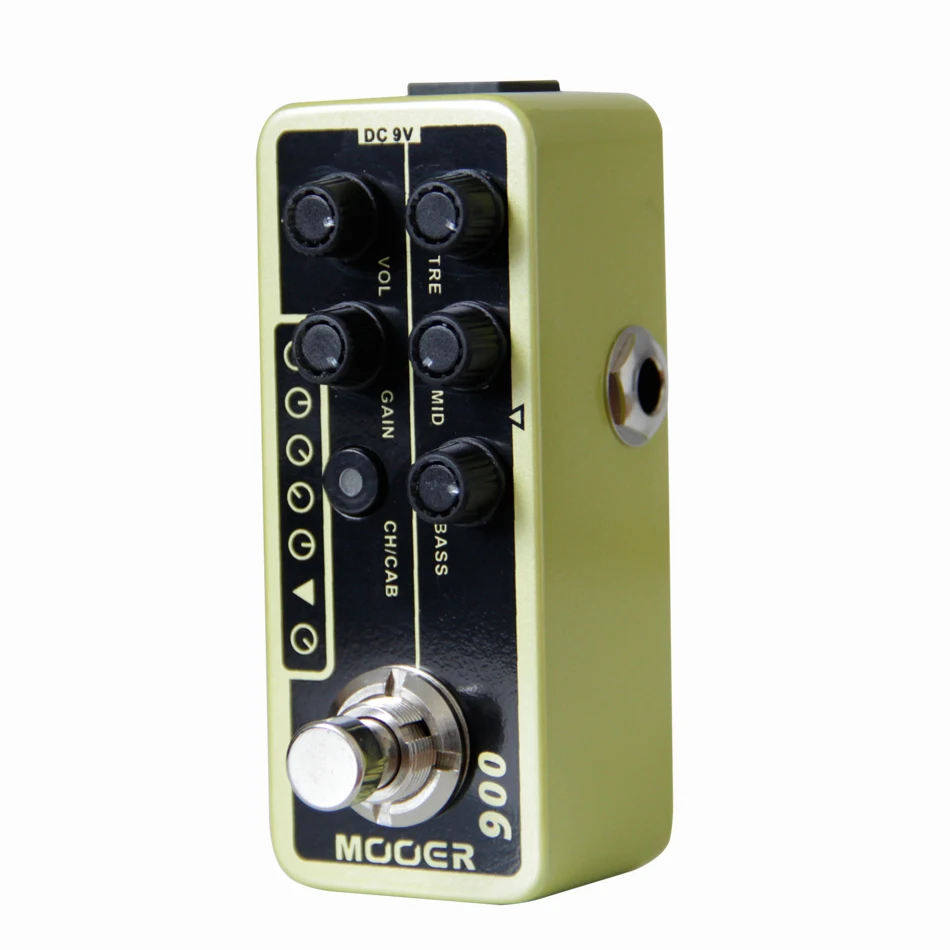 Mooer M006 US Classic Deluxe Electric Guitar Effects Pedal Speaker Cabinet Simulation Accessories High Gain Tap Tempo Bass