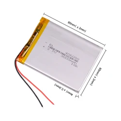 406080 3.7V 3000mAh Polymer Li-ion Battery For Onda VX787 VX530 VX540T VX585 E-Book PDA Portable DVD 046080 395979