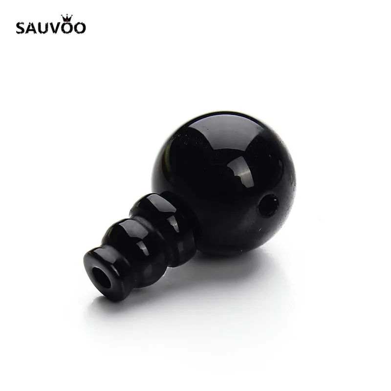 SAUVOO 2set Bulk Stone Crystal 3 Hole Guru Beads 12mm Buddha Head Spacer End Beads fit Beaded Bracelet Necklace Connector