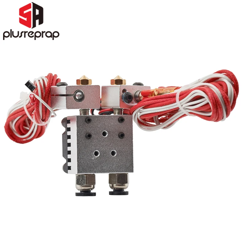 Chimera V6 Extruder Dual Head Bowden All Metal HotEnd with Cooling fan 2 In 2 Out Multi-extrusion 1.75mm 3D printer parts 5aplus