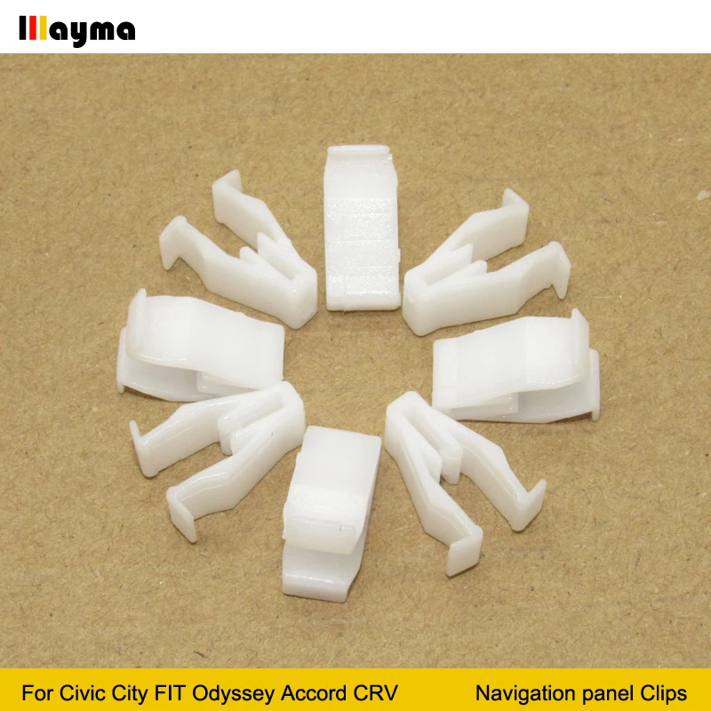 Clips en plastique pour Honda Civic City Fit Odyssey Accord CRV, boucle d\'instrument, panneau de navigation à commande centrale, 20 pièces