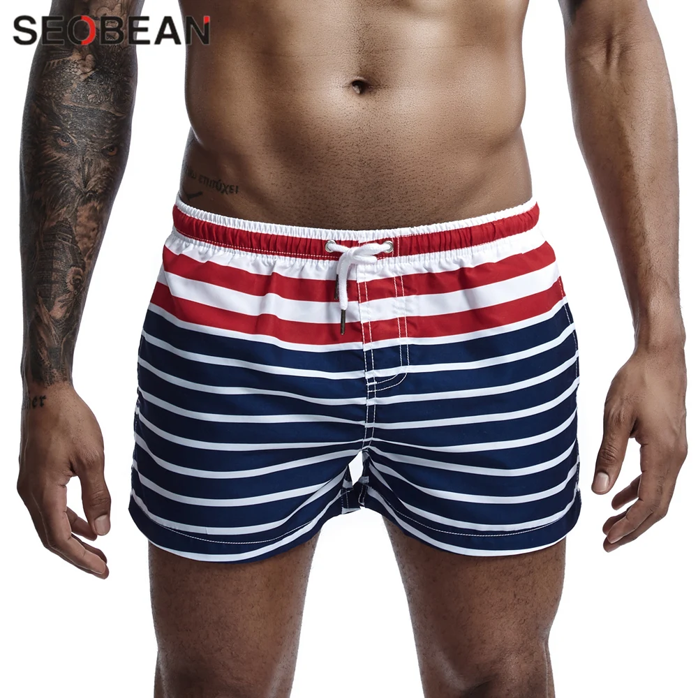 SEOBEAN Quick Dry Board Shorts for Men Summer Casual Active Beach Holiday Swimi Shorts Man Trunks Shorts