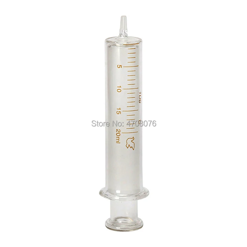 Glass syringe with plastic cover Needle tubing without pinhead Glass pipette Single nipple reusable small mouth range 1ml-100ml