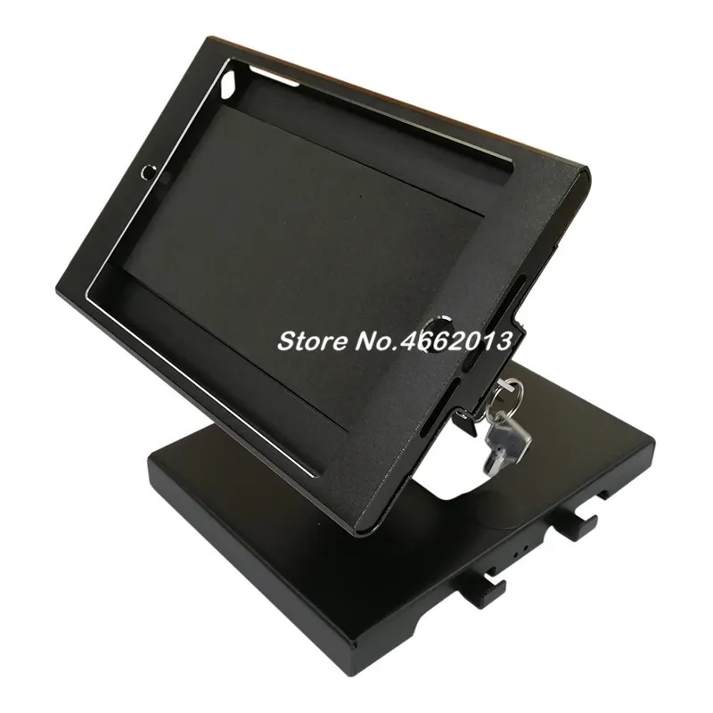 for mini ipad desktop stand with secure lock reversible specialized frame 360 degree revolving hotel front desk order bracket