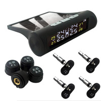 Smart Internal Car TPMS Tyre Pressure Monitoring System Solar Power Digital LCD Display Auto Security External