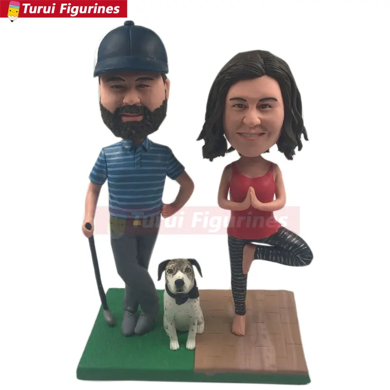 Personalized Wedding Cake Topper Golf Groom Wedding Cake Topper Yoga Bride Wedding Cake Topper Golf Wedding Yoga Wedding Golfer