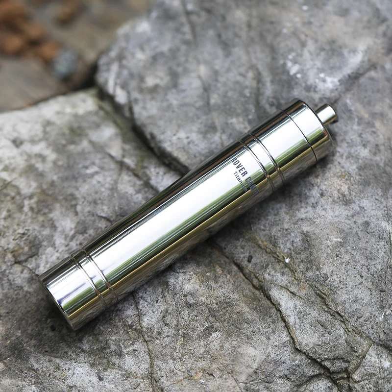 Rover Camel Titanium Portable Outdoor Sealed Waterproof Storage Pill case Toothpick container Three colour selection Ta6109