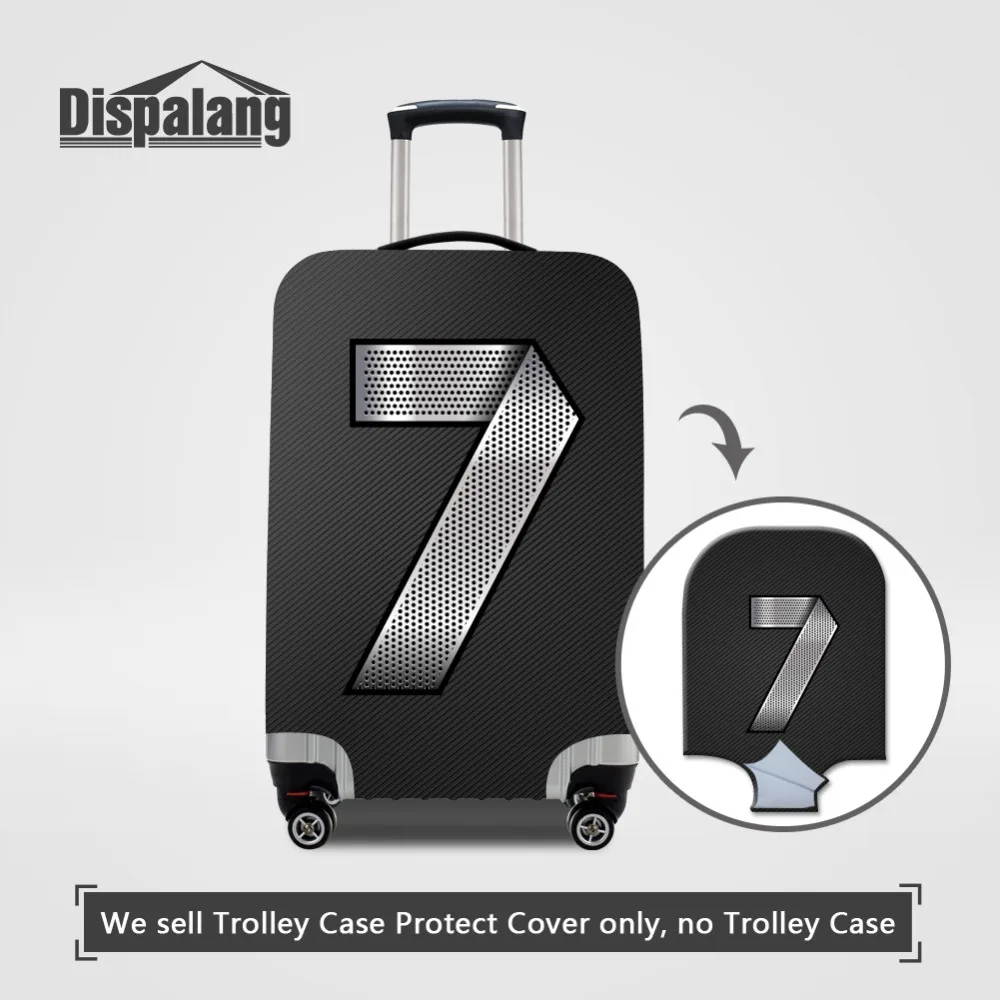 Travel On Road Luggage Protective Cover Metal Number Pattern Case For A Suitcase Covers For 18 20 22 24 26 28 30 32 Inch Trolley