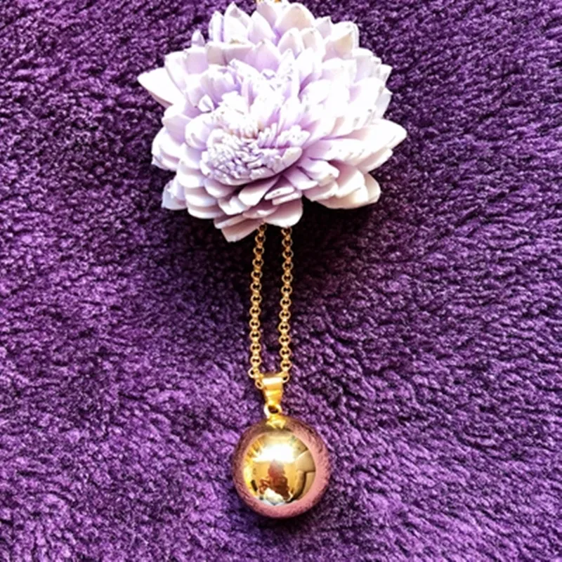 Gold Color Chime Bell Belly Necklace Harmony Bola Pendant Maternity Ball Musical Bell Pregnancy Ball Mexico Bola Women Pendants