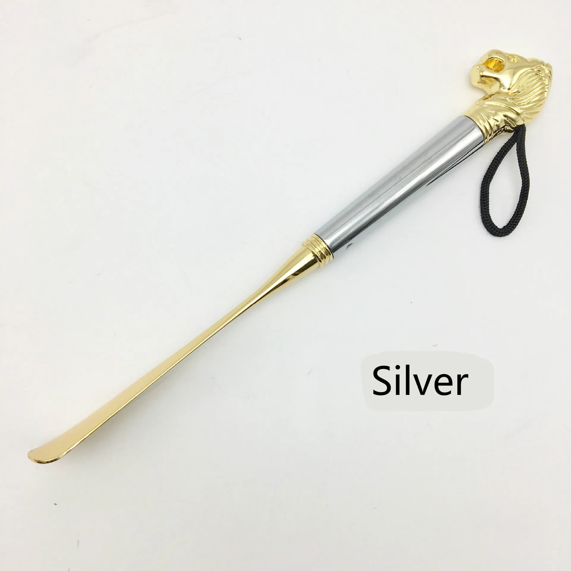 

Lion Head Metal Shoe Horn Luxury Shoe Pull-on, Non-bending Shoe 32cm Long Shoe Horn Gloden Color