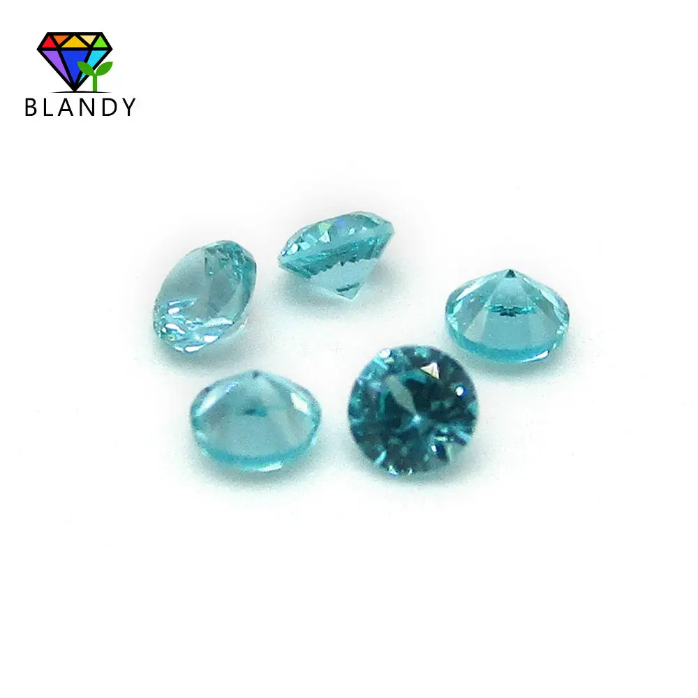 Paraiba Color Nano Stone Wax Casting 1000pcs/lot 0.9~2.5mm Round Brilliant Cut #110-1 Nano Synthetic Gems For Jewelry Making