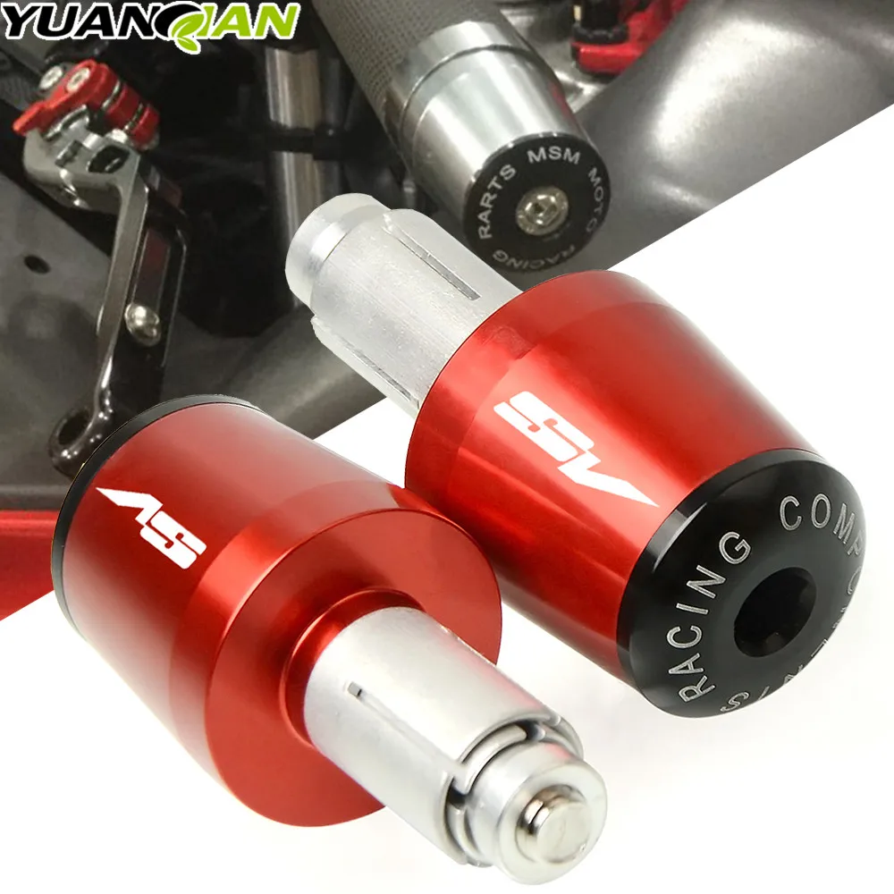 Motorcycle Accessories CNC Aluminum 7/8\'\' 22MM Handlebar Grips Handle Bar Cap End Plugs For SUZUKI SV650/S SV 650S SV 1000