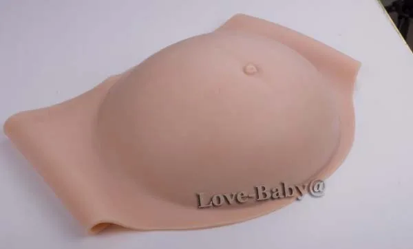 Large size 8~10 months 3500 g tan skin tone Fake pregnant silicone belly cross dresser false pregnancy belly