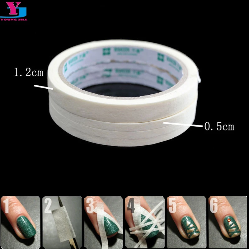 

2 Pcs/set French Manicure Nail Art Tips Creative Nail Stickers Masking Tape Do pattern Nail Repair Tools Nail Decoration DIY Kit