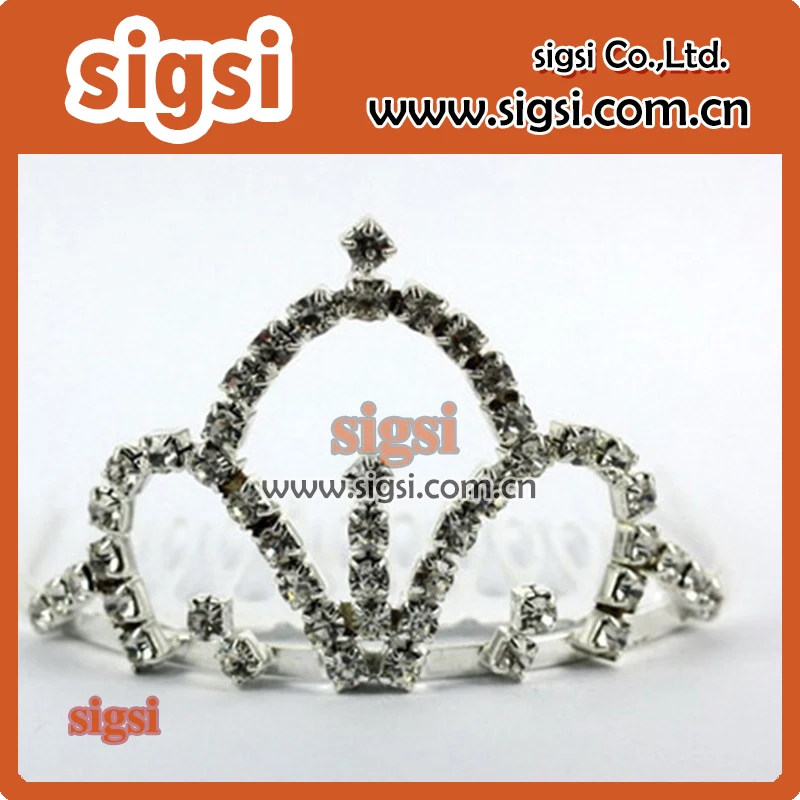 

Wholesale crown accessories rhinestone comb for decoration