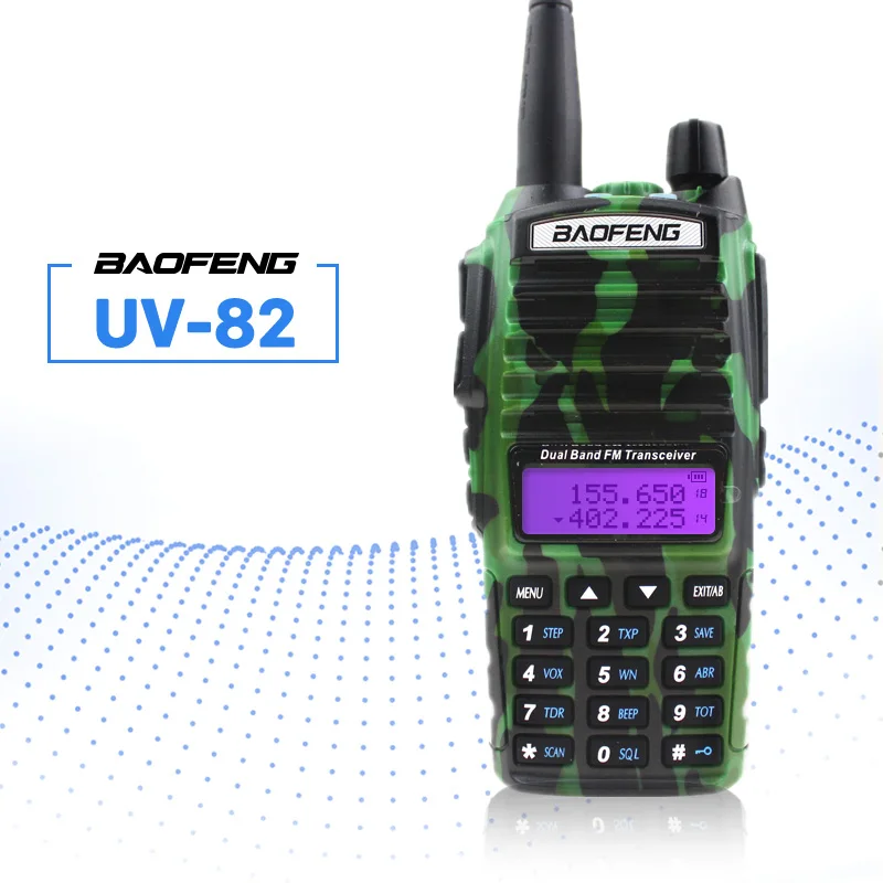 Baofeng UV-82 Walkie Talkie 5W Dual PTT 137-174/400-520MHz UV 82 Ham Amateur Portable Two Way Radio Station For Hunting Tracker