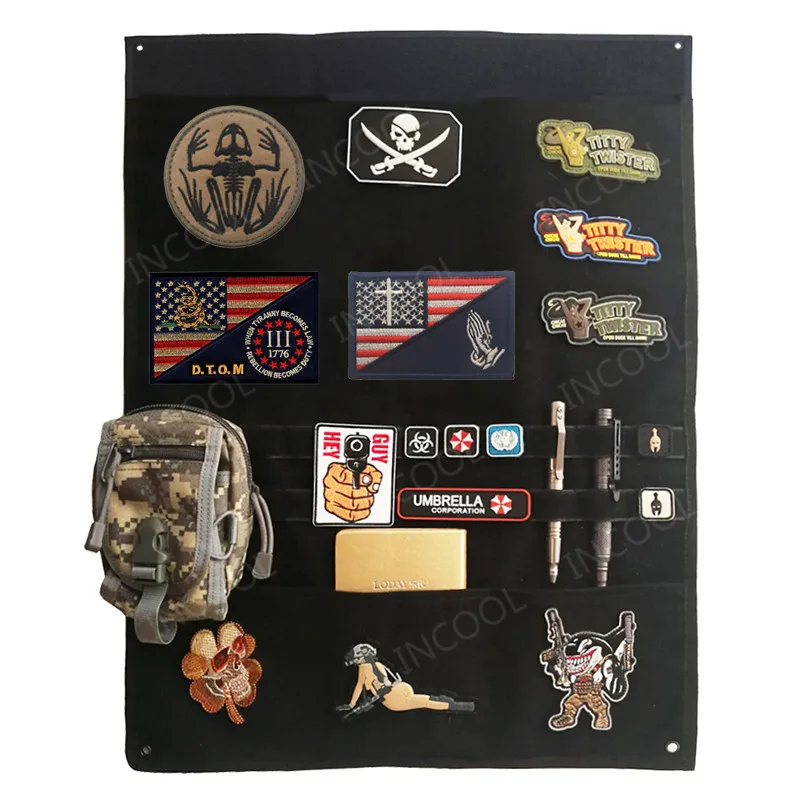 Patches Display Board Badges Holder Tactical Combat Tactical Patch Holder Hook & Loop Panel(NOT Include Patches) Update