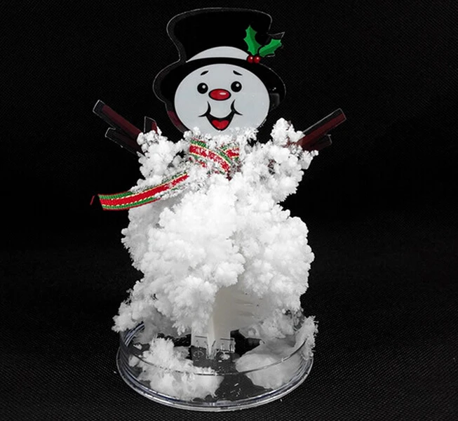 2019 17x10cm DIY White Magic Growing Paper Snowman Tree Artificial Magical Grow Trees Arvore Magica Science Kids Christmas Toys