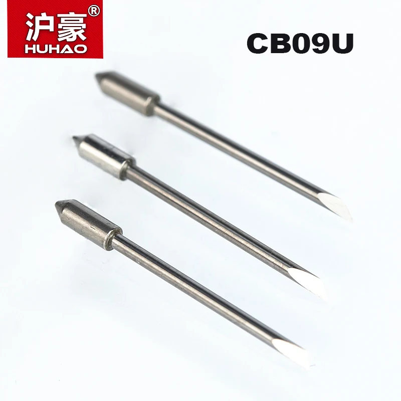 Huhao 5 ピース/ロットグラフテックCB09 プロッタカッター 30/45/60 度タングステンブレード切断プロッタビニールカッターナイフCB09U