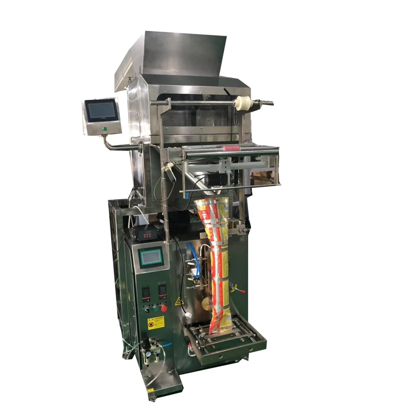 Hot sale popcorn packing machine vertical automatic small scale snacks soya bean packing machine for sale