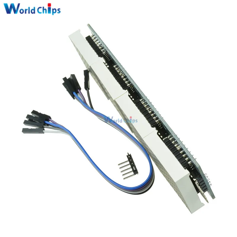 MAX7219 LED Microcontroller 4 In 1 Display With 5P Line Dot Matrix Control Module for Arduino 8 x 8 Dot 5V Common Cathode image 5