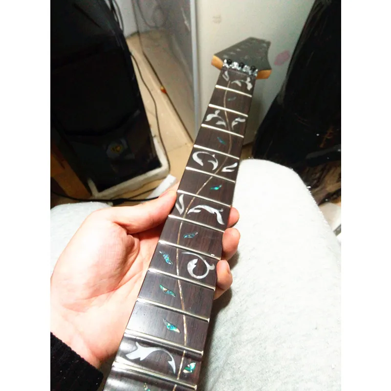 Disado 24 Frets Maple Electric Guitar Neck Rosewood Fingerboard Inlay Tree Of Lifes 12th-24th Scallop Accessories Parts