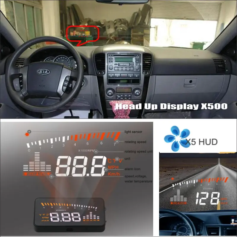 

For KIA Naza Sorento MK1 2003-2008 Car Accessories HUD Head Up Display Safe Driving Screen Projector Refkecting Windshield