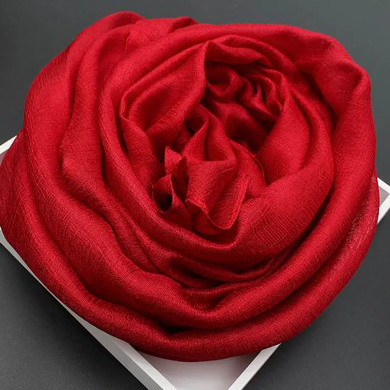 LaMaxPa Women Scarf Pure Luster Color Dutch Linen Shawl Femme All-match Elegant Hijab Femme Soft Schal Mujer Breathable Bufanda