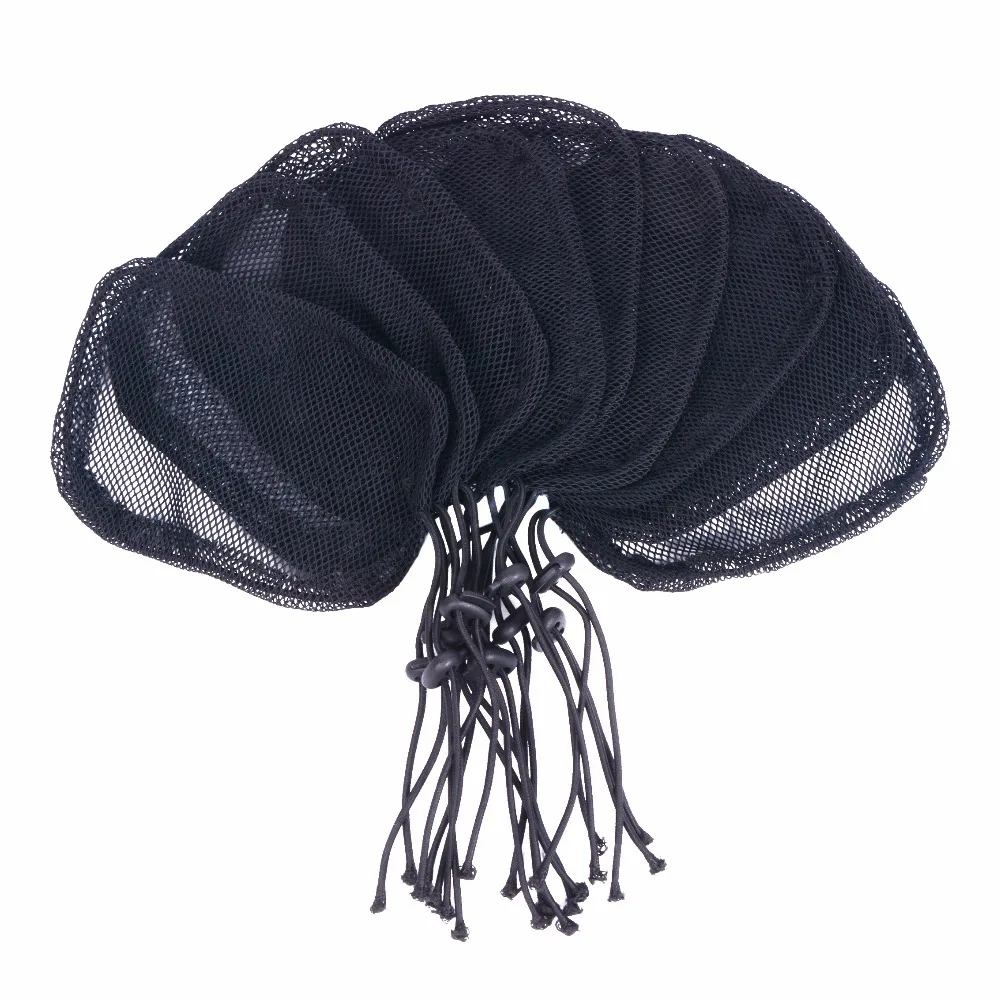 

10 Pcs 13Cm*9.5Cm Hair Bun Making Material Ponytail Making Net Elastic Hair Net with Guleless Hairnet Wig Liner